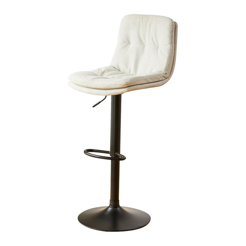 Modern Style Revolving Adjustable Upholstered Bar Stool with Metal Legs