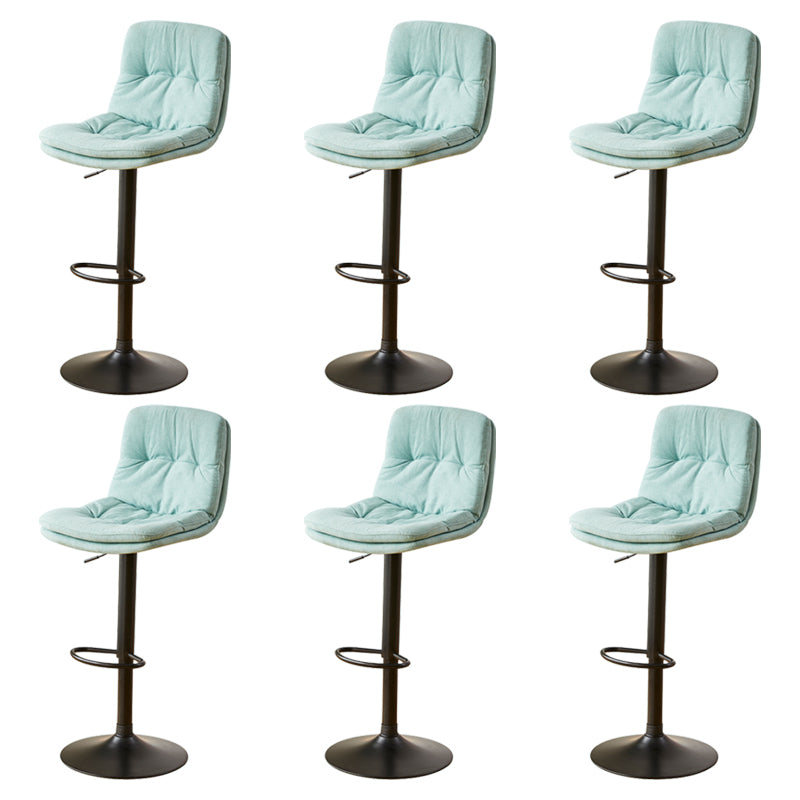 Modern Style Revolving Adjustable Upholstered Bar Stool with Metal Legs