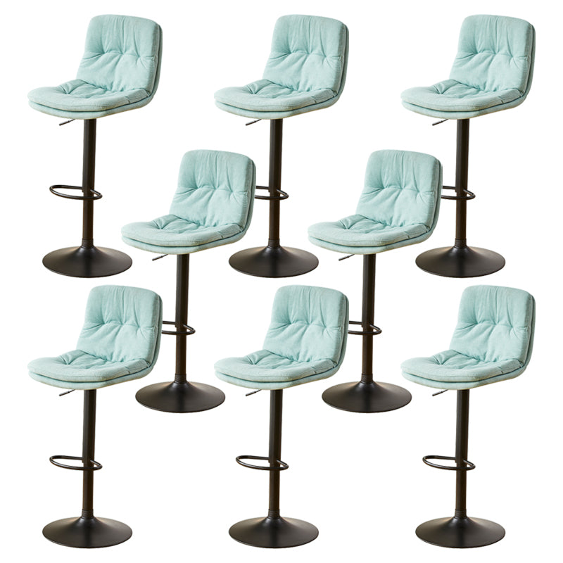 Modern Style Revolving Adjustable Upholstered Bar Stool with Metal Legs