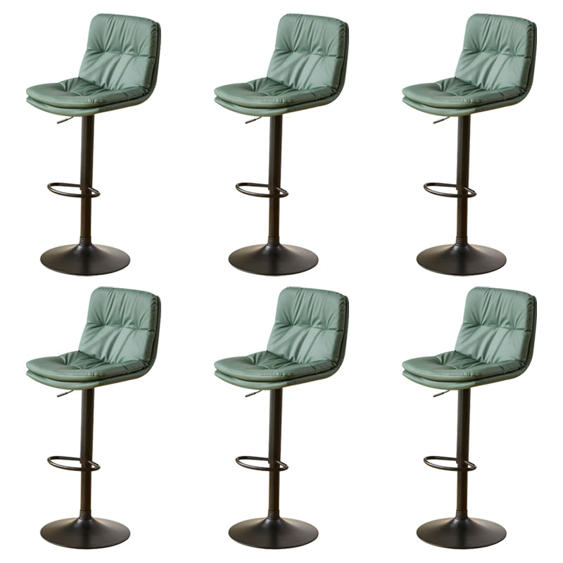 Modern Style Revolving Adjustable Upholstered Bar Stool with Metal Legs