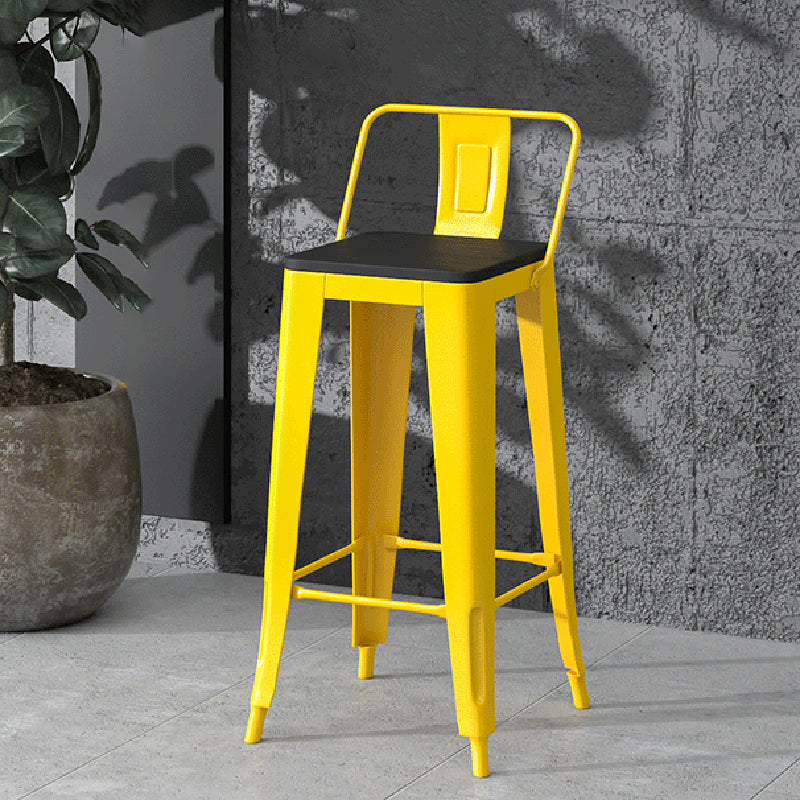 1/4 Pieces Industrial Rectangle Solid Wood Counter Table with High Stools