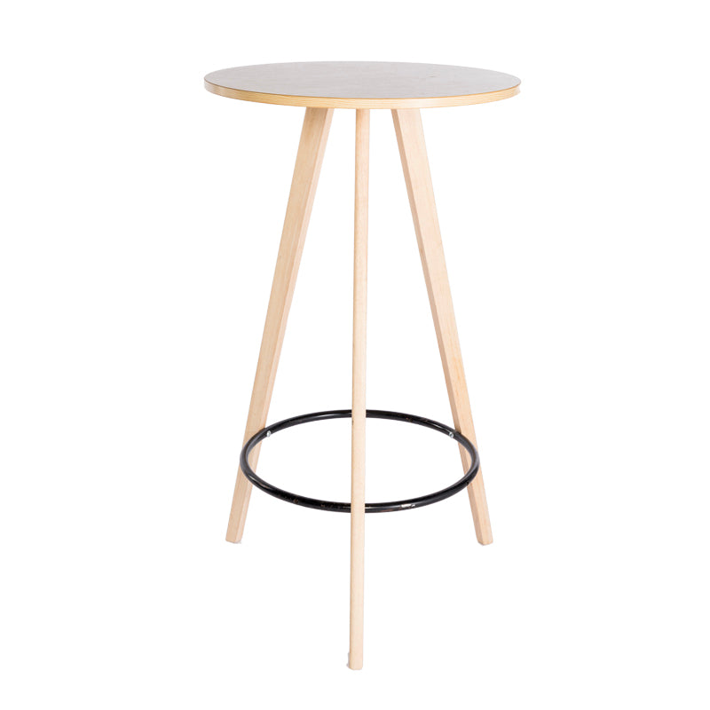 1/3 Pieces Modern Style Solid Wood Round Pub Table with High Stools