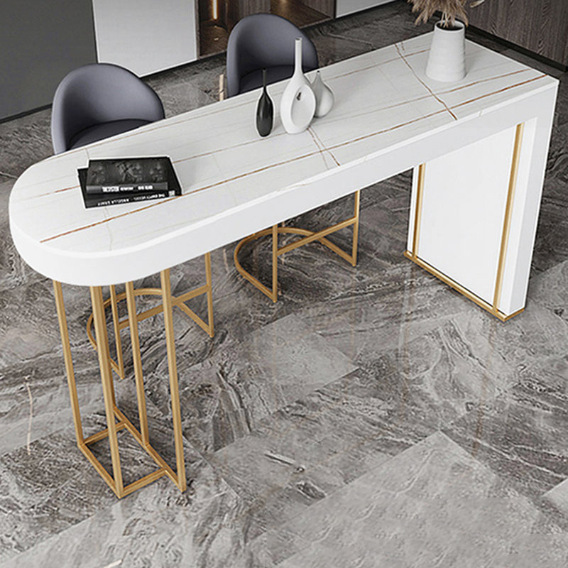 Contemporary Sintered Stone Dining Bar Table for Kitchen Dining Room