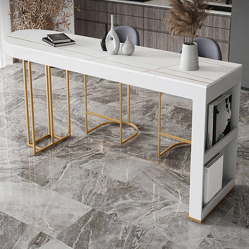 Contemporary Sintered Stone Dining Bar Table for Kitchen Dining Room