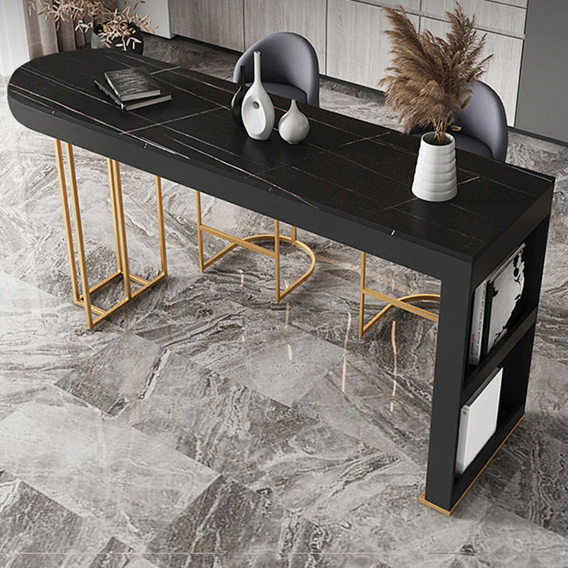 Contemporary Sintered Stone Dining Bar Table for Kitchen Dining Room