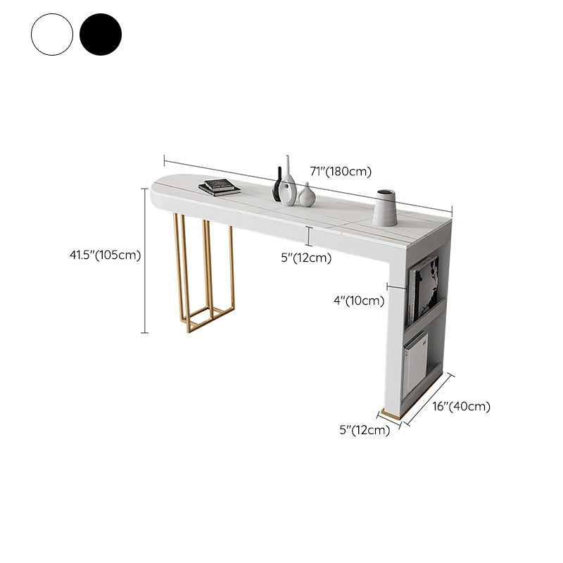 Contemporary Sintered Stone Dining Bar Table for Kitchen Dining Room