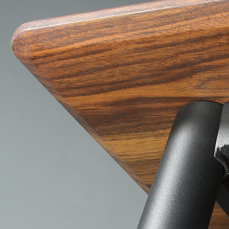 Indoor Modern Rectangle Trestle Bar Dining Table with Metal Legs