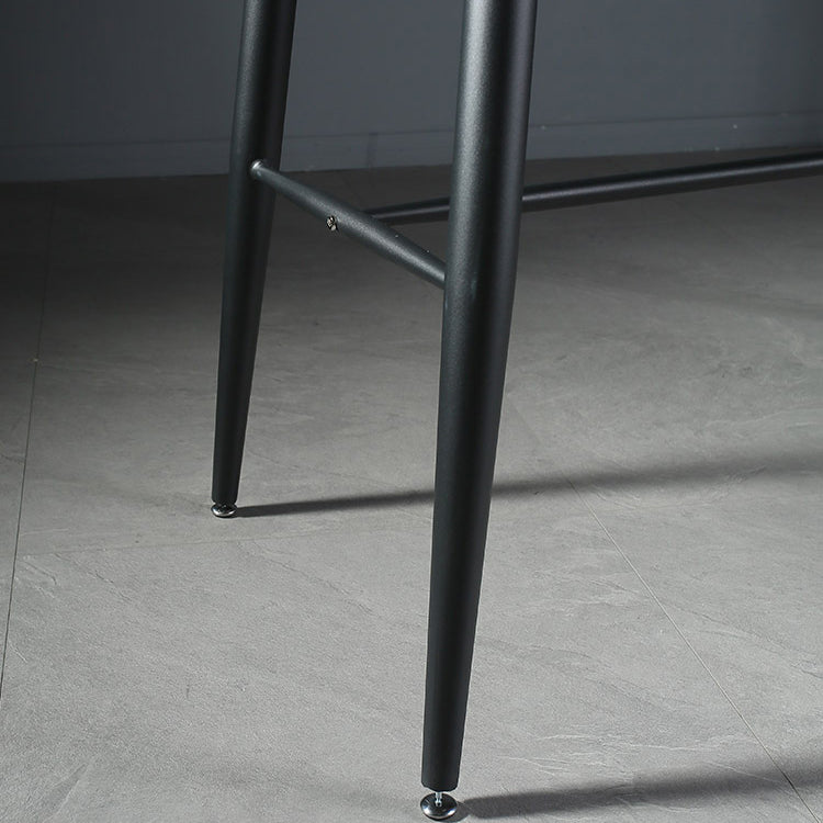 Indoor Modern Rectangle Trestle Bar Dining Table with Metal Legs