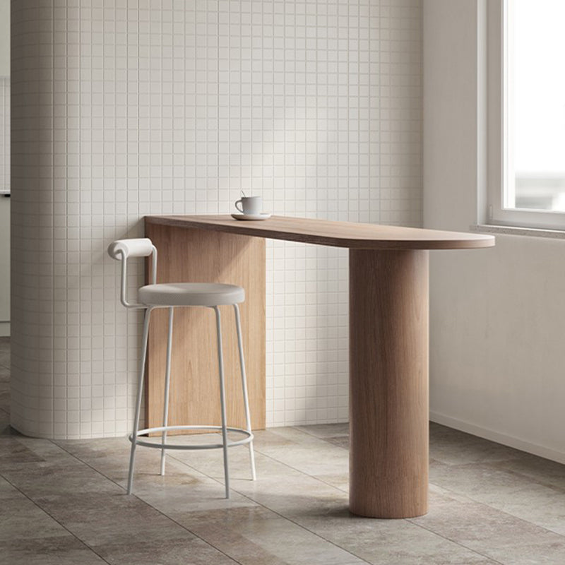 Indoor Contemporary Solid Wood Double pedestal Bar Dining Table