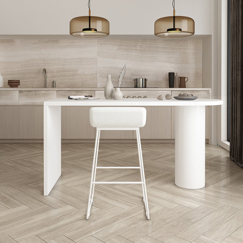 Indoor Contemporary Solid Wood Double pedestal Bar Dining Table