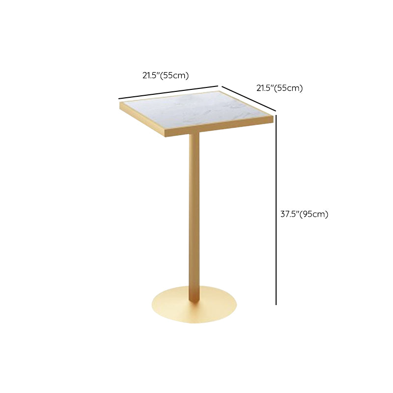 Contemporary Style 1/2/5 Pieces Stone Bar Table Set for Living Room