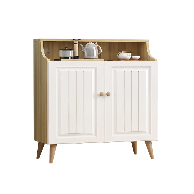 Contemporary Style Wood Adjustable Shelving Buffet Sideboard with Cabinets