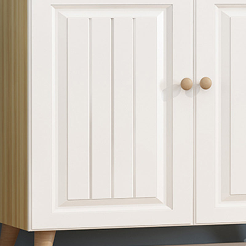 Contemporary Style Wood Adjustable Shelving Buffet Sideboard with Cabinets