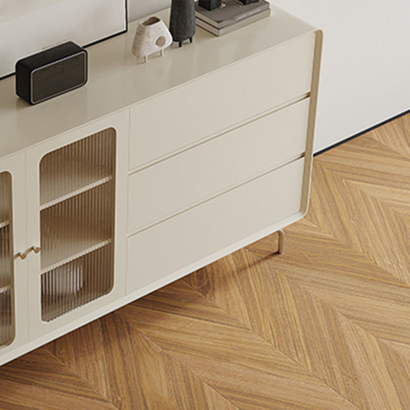 Contemporary Style Wood Buffet Sideboard with Cabinets and Drawers