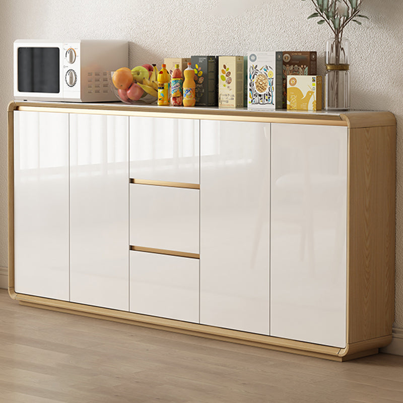 Contemporary Style Adjustable Shelving Wood Sideboard Cabinet with Cabinets and Drawers