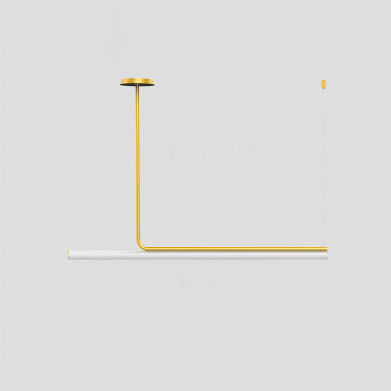 Minimalism Linear LED Hanging Pendant Lights with Metal for Kitchen