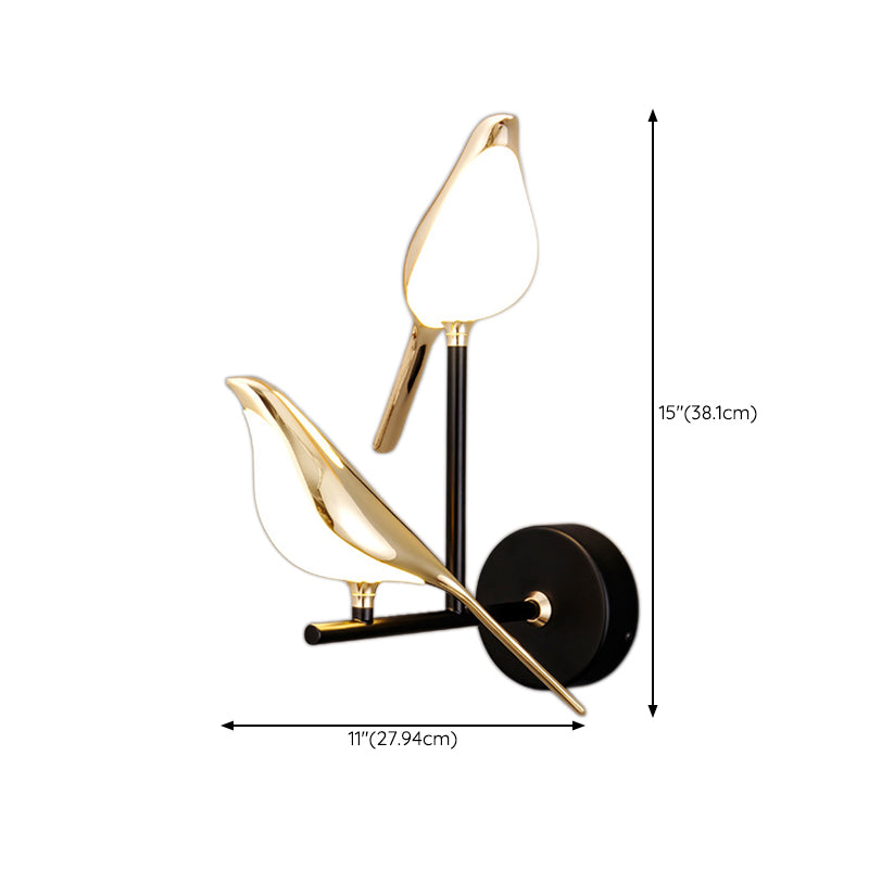 Bird Shape Wall Mount Lamp Modern Style LED with Acrylic Shade for Living Room