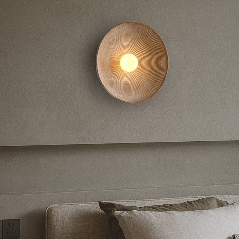 Nordic Style Wall Light Dome Shape Wall Lamp with Glass Shade for Bedroom