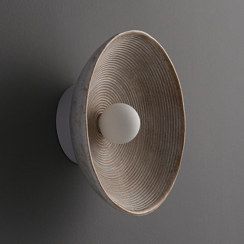 Nordic Style Wall Light Dome Shape Wall Lamp with Glass Shade for Bedroom