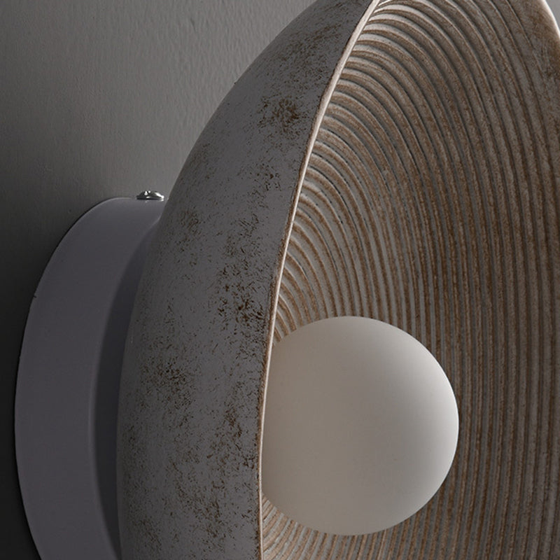 Nordic Style Wall Light Dome Shape Wall Lamp with Glass Shade for Bedroom