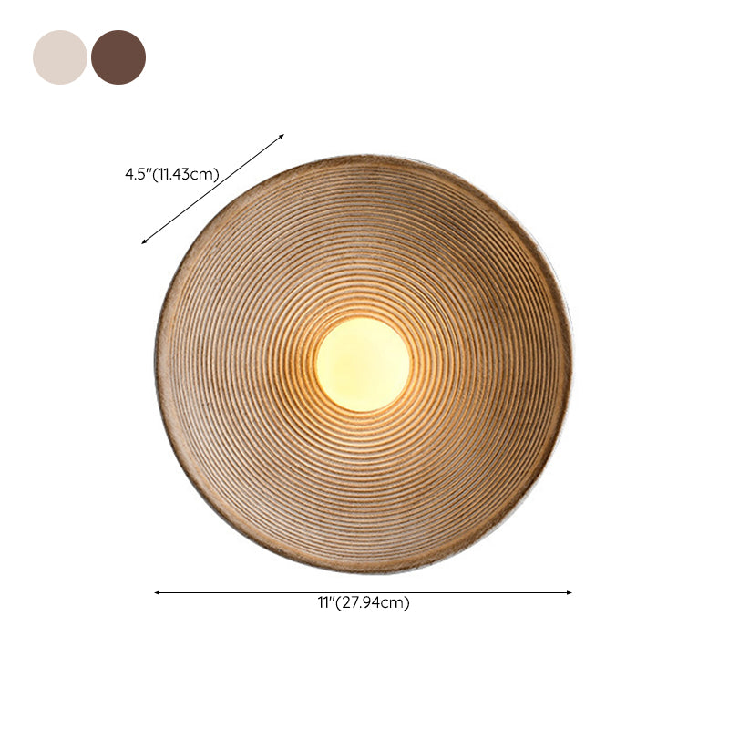 Nordic Style Wall Light Dome Shape Wall Lamp with Glass Shade for Bedroom