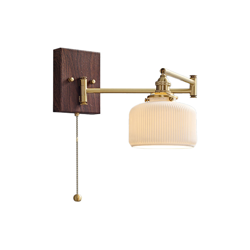 Modern Simple Wall Light Geometry Shape Wall Lamp with Ceramics Shade for Bedroom