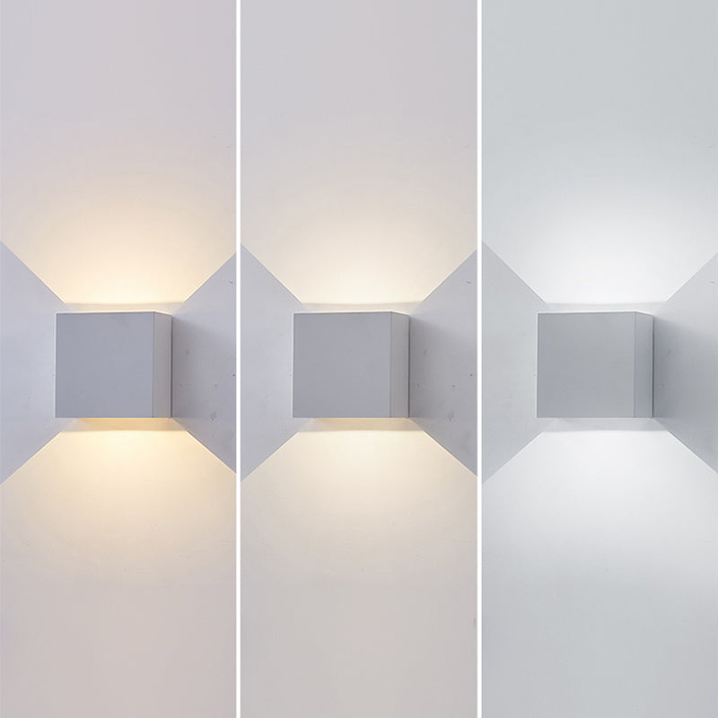 Nordic Style Wall Light Square Shape Wall Lamp with Aluminum Shade for Bedroom