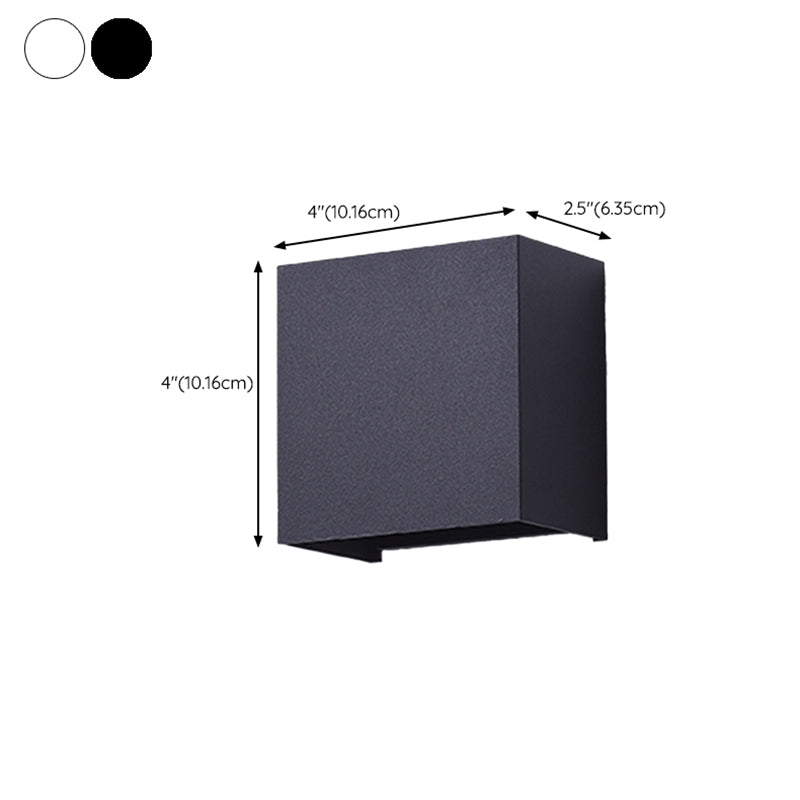 Nordic Style Wall Light Square Shape Wall Lamp with Aluminum Shade for Bedroom