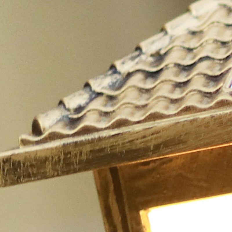 Simple Geometric LED Solar Lighting Fixture with Acrylic Shade for Garden