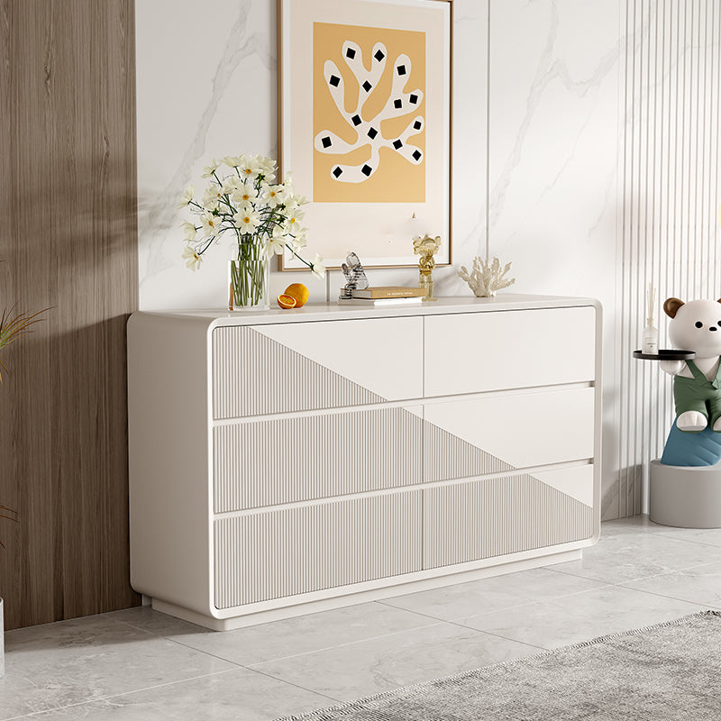 Modern Wood White Storage Chest Drawers Included for Bedroom