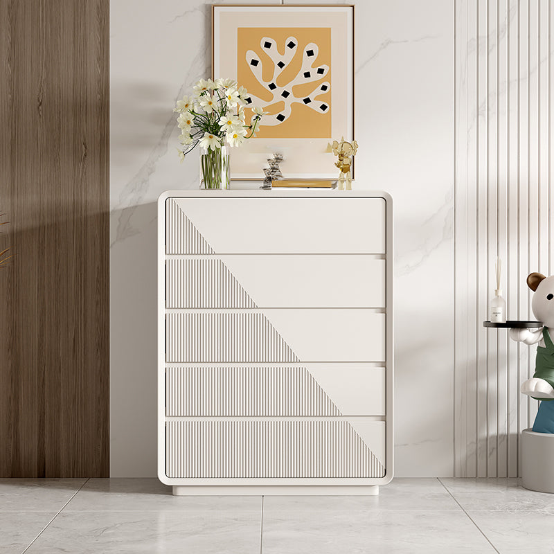 Modern Wood White Storage Chest Drawers Included for Bedroom