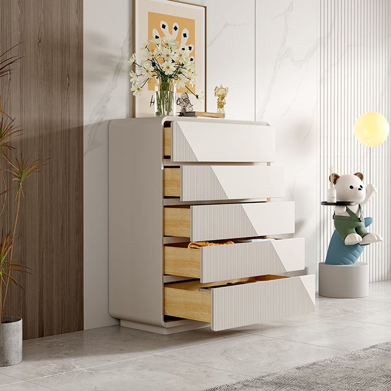 Modern Wood White Storage Chest Drawers Included for Bedroom