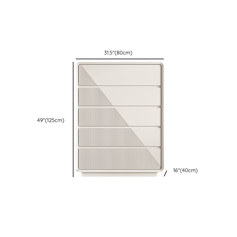 Modern Wood White Storage Chest Drawers Included for Bedroom