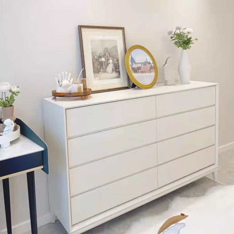 Modern Pine Horizontal Storage Chest with Soft-Close Drawers for Home