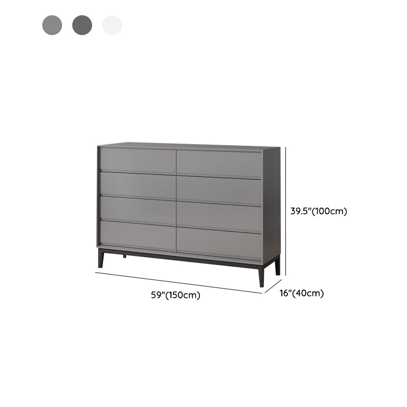 Modern Pine Horizontal Storage Chest with Soft-Close Drawers for Home