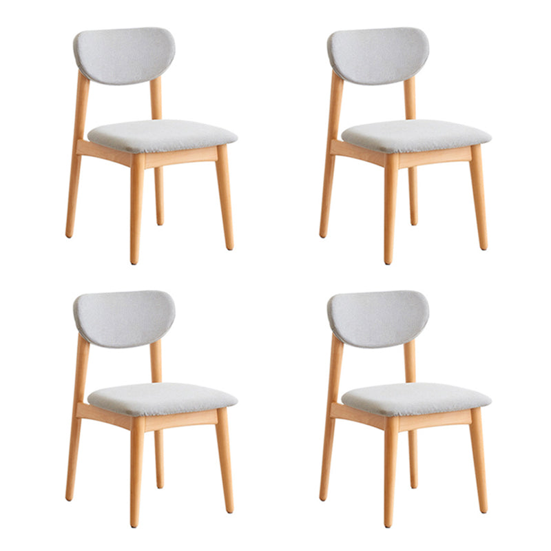 Modern Office Chair Seat Wood Desk Chair with 4 Legs for Bedroom