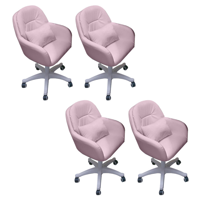 Modern Office Chair No Distressing Armless Ergonomic Chair with Wheels
