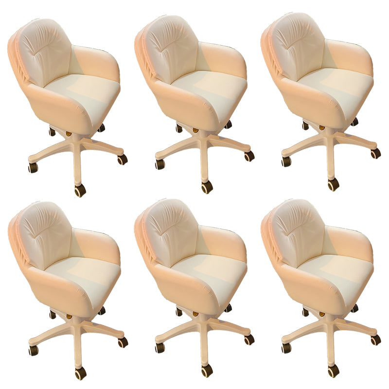 Modern Office Chair No Distressing Armless Ergonomic Chair with Wheels