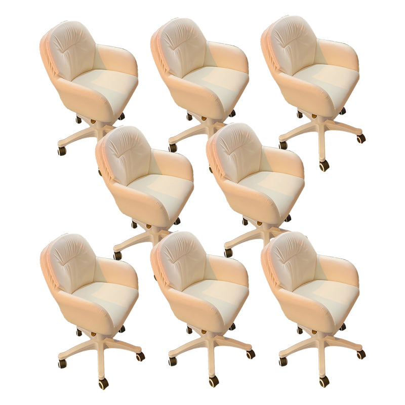 Modern Office Chair No Distressing Armless Ergonomic Chair with Wheels