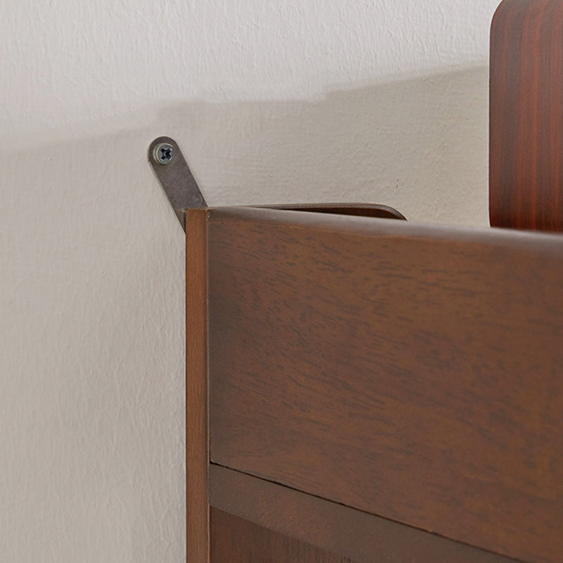 Mid Century Modern Wooden Bookcase with Shelves for Home Office