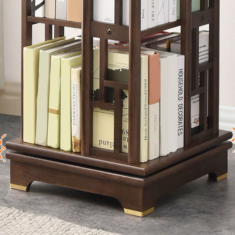 Mid Century Modern Open Storage Bookcase with Shelves for Home Office