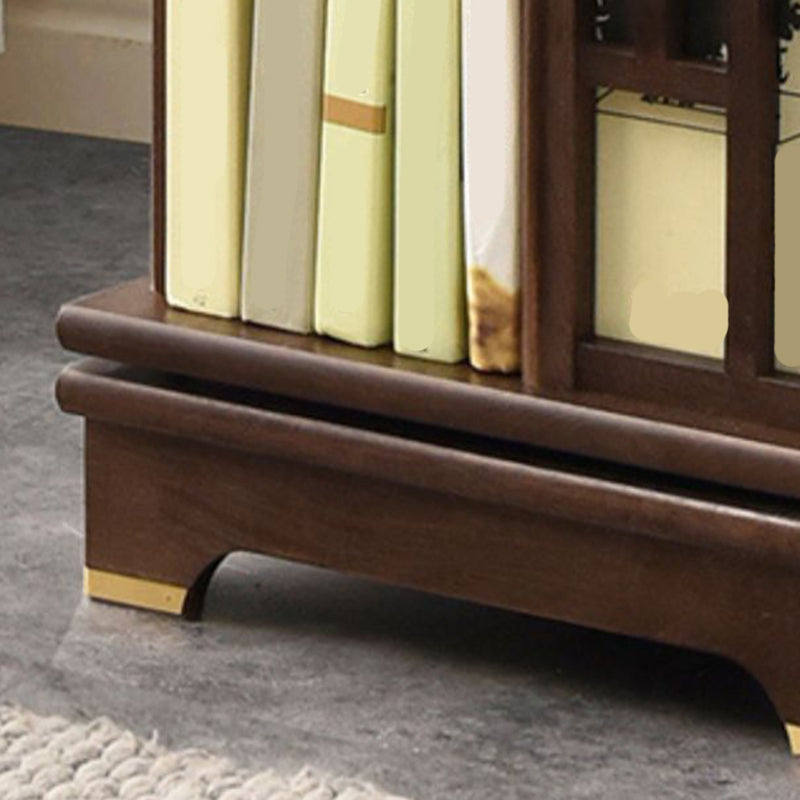 Mid Century Modern Open Storage Bookcase with Shelves for Home Office