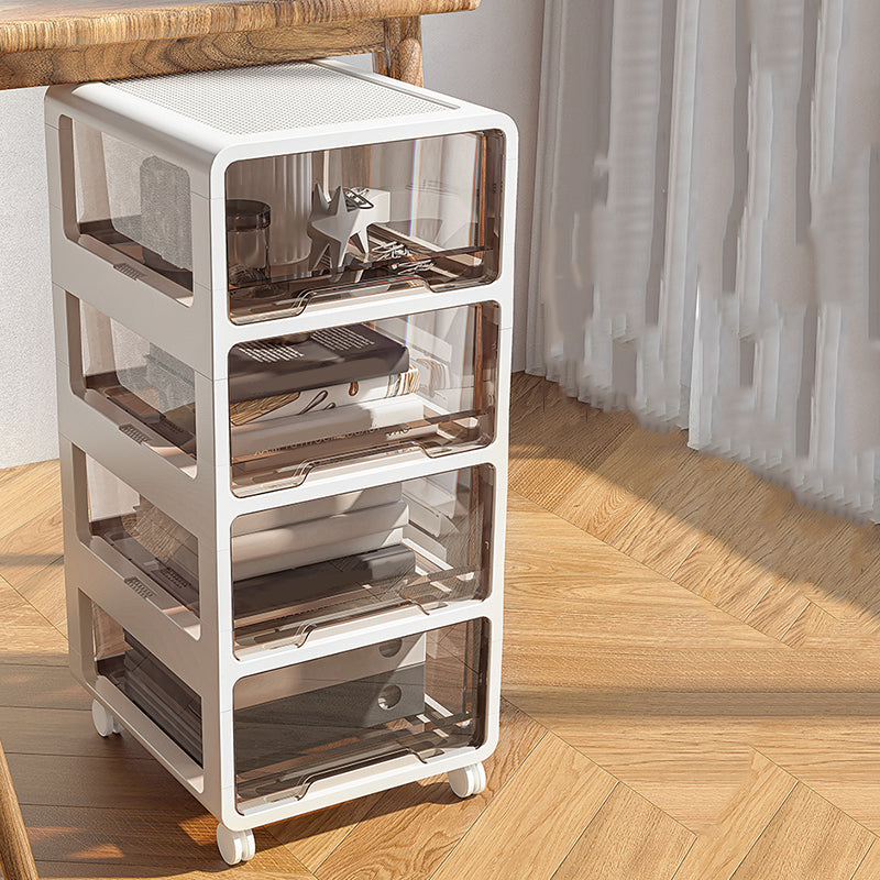 Modern Vertical Filing Cabinet Transparent Plastic Drawers File Cabinet