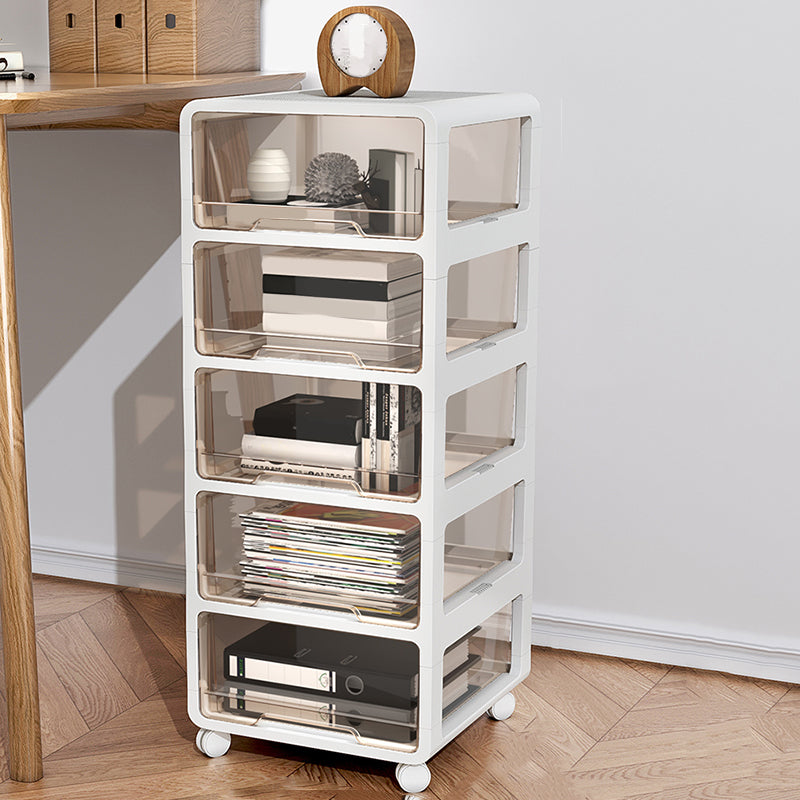 Modern Vertical Filing Cabinet Transparent Plastic Drawers File Cabinet