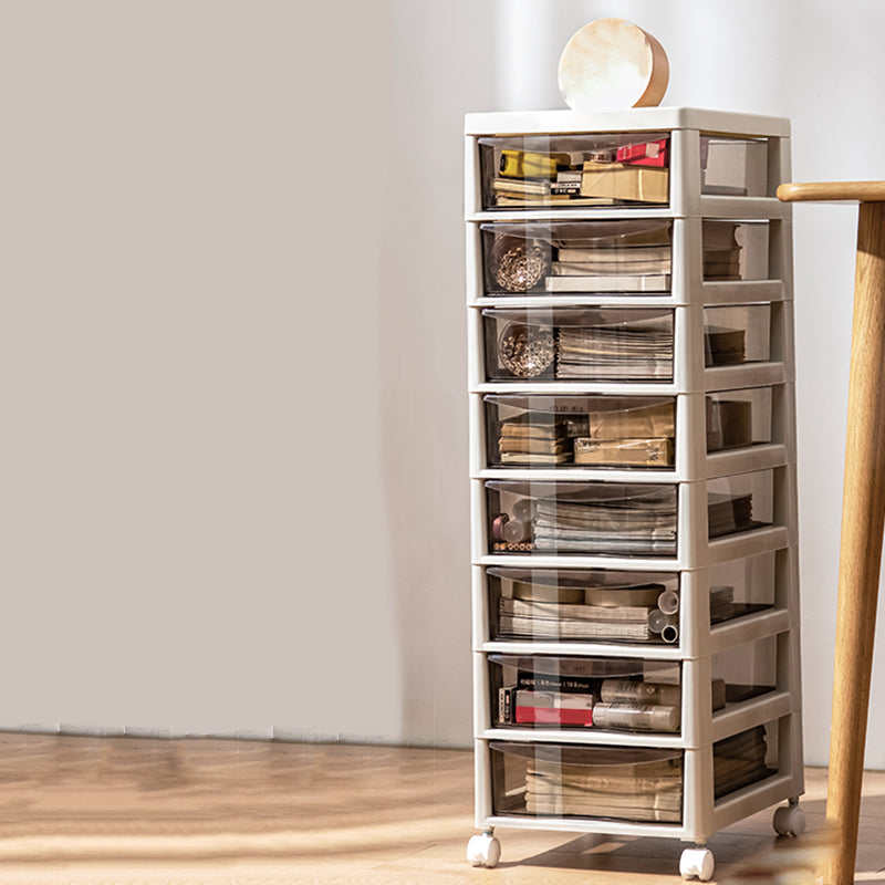 Modern Vertical Filing Cabinet Transparent Plastic Drawers File Cabinet
