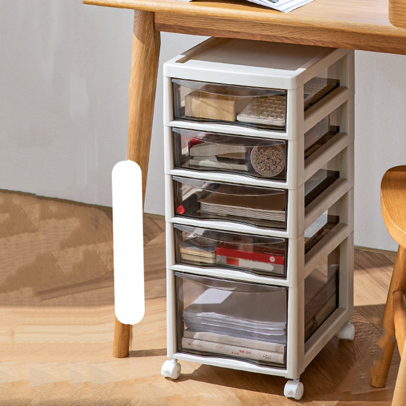 Modern Vertical Filing Cabinet Transparent Plastic Drawers File Cabinet