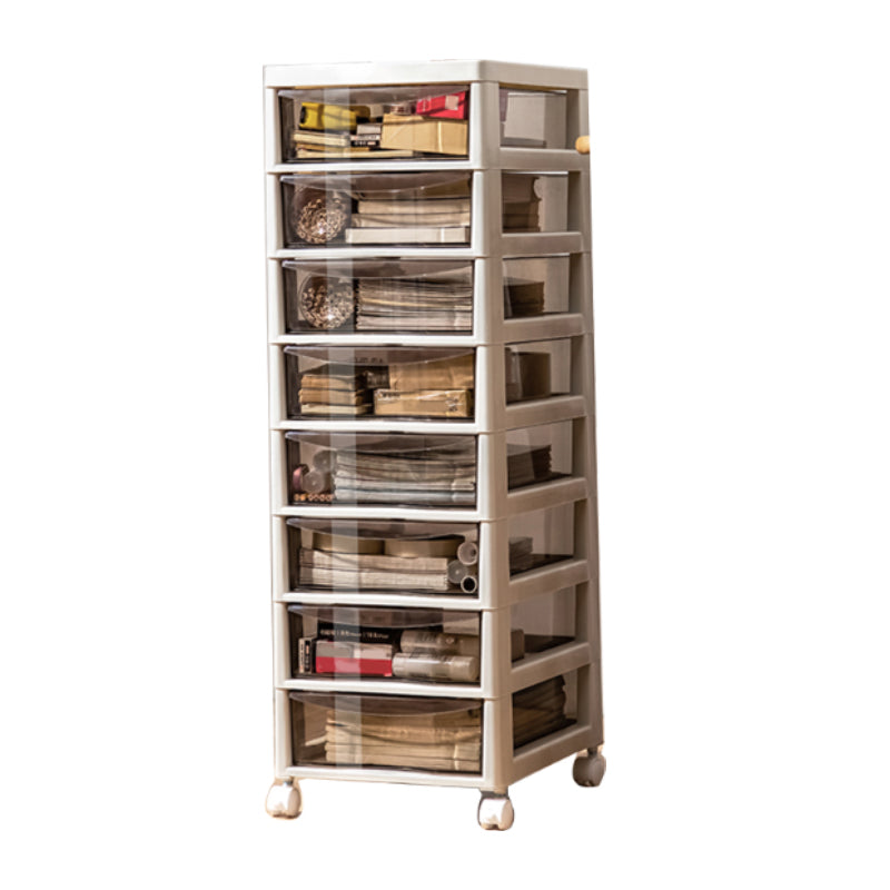 Modern Vertical Filing Cabinet Transparent Plastic Drawers File Cabinet