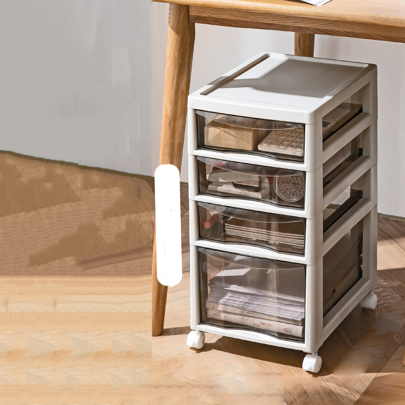 Modern Vertical Filing Cabinet Transparent Plastic Drawers File Cabinet
