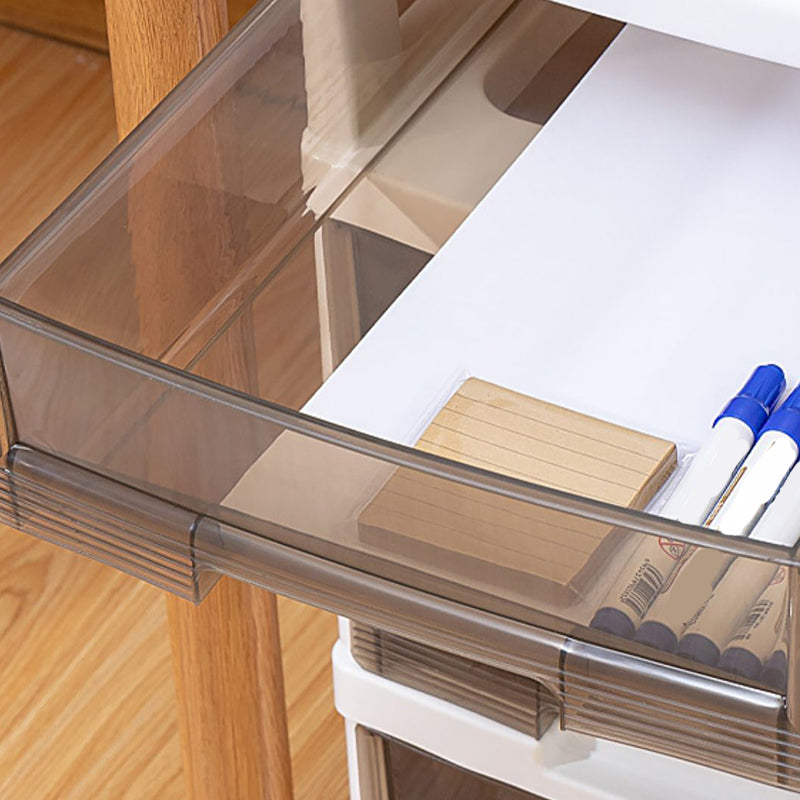 Modern Vertical Filing Cabinet Transparent Plastic Drawers File Cabinet