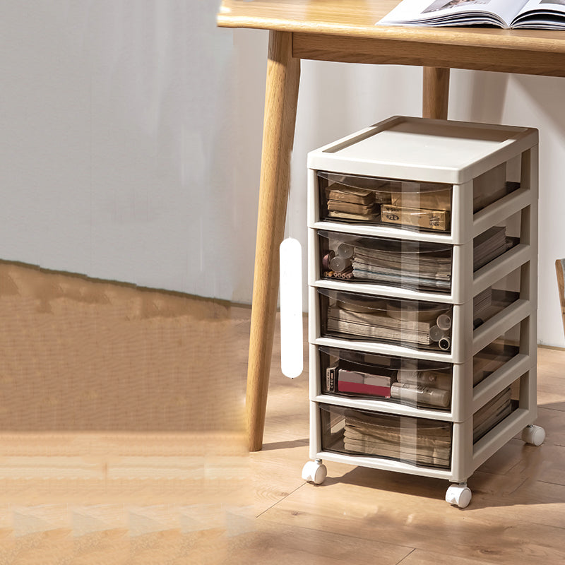 Modern Vertical Filing Cabinet Transparent Plastic Drawers File Cabinet